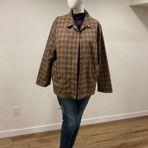 Tan Varsity Jacket with Classic Brown Accents